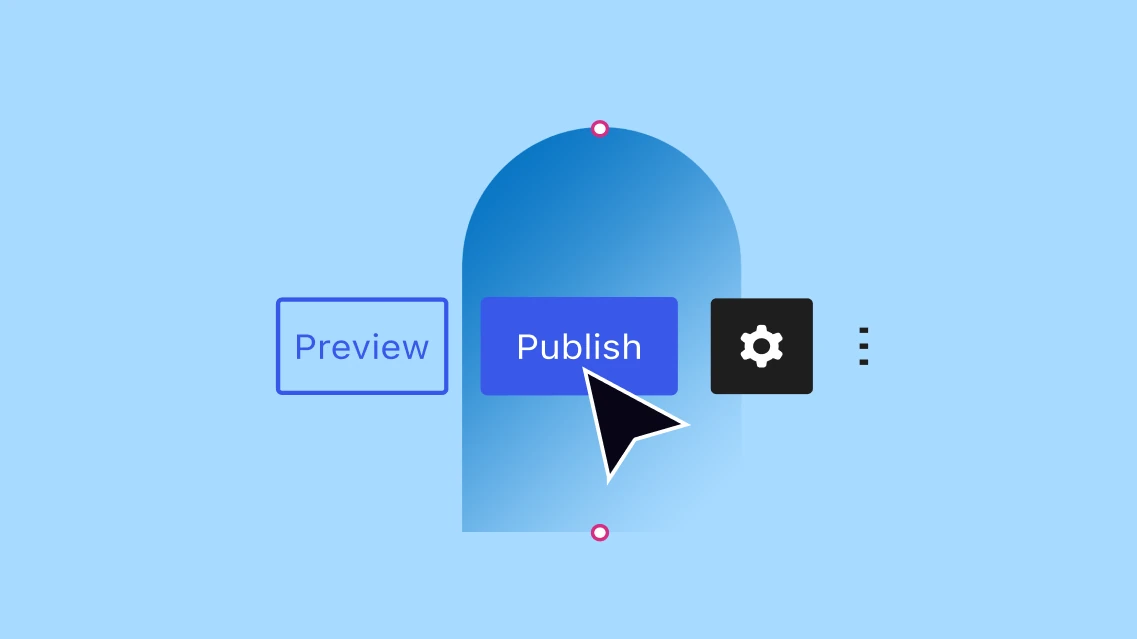 WordPress 编辑器中的一排按钮,光标悬停在 "发布 "按钮上