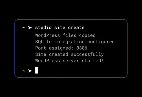 an illustration showing the Studio CLI download in a terminal window